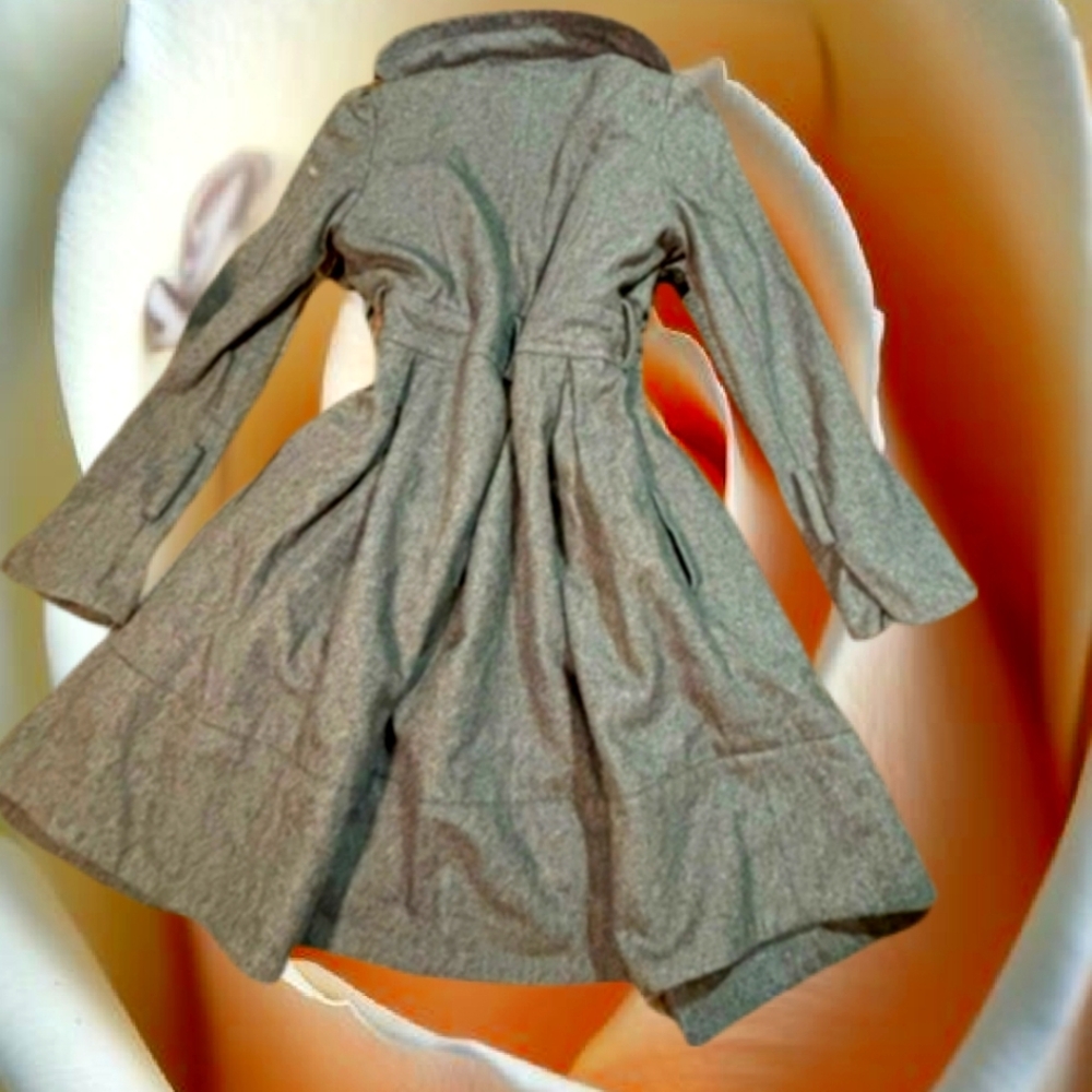 cute! Forever 21 long wool coat, gray size medium - Picture 2 of 3